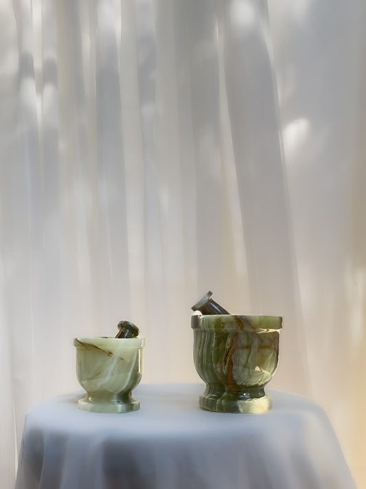 Mortar & Pestle — Green Onyx