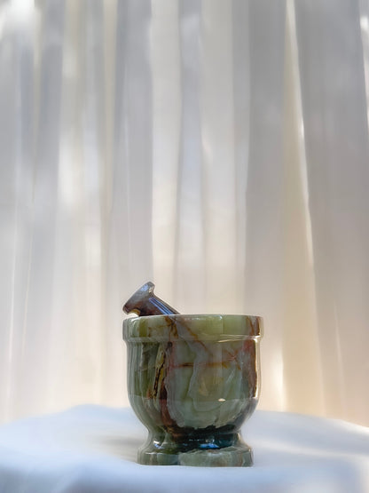 Mortar & Pestle — Green Onyx
